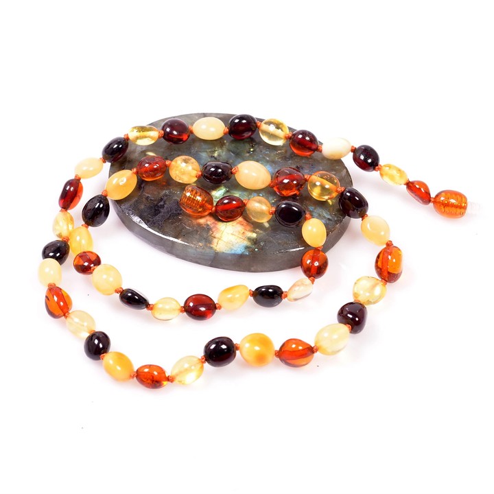 Damla Kehribar Yetişkin Kolyesi - Serifikalı Ürün