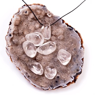 Delikli Kristal Kuvars Taşı - Küçük Boy - 2