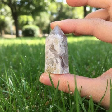 Doğal Çiçek Akik (Flower Agate) Kütle – Küçük Boy