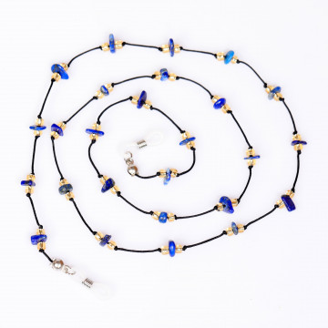 Doğal Lapis Lazuli Taşlı Gözlük İpi - Gözlük Askısı - 2