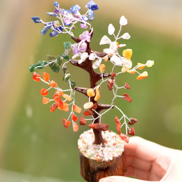 Doğal Taş Çakra Ağaç - 20 cm - 2