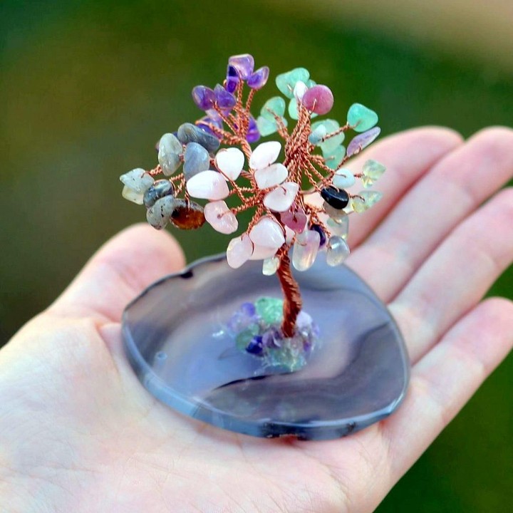 Çakra Taşlarından Ağaç - Yedi Farklı Doğal Taş - 2