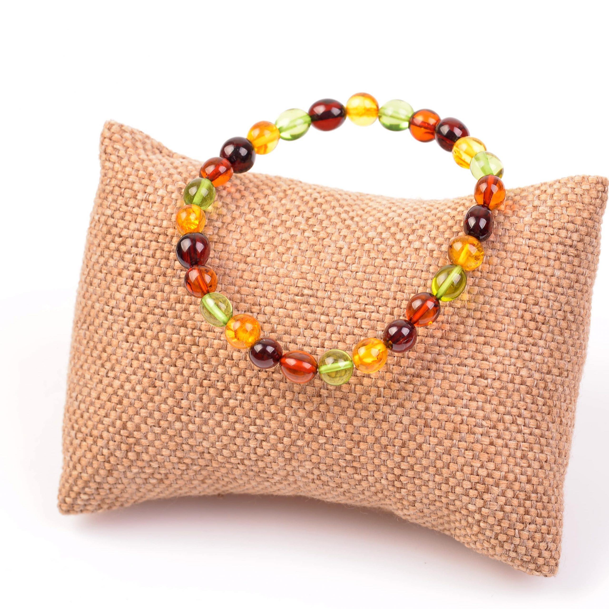 Four Colored Drop Amber Bracelet Certified Ürün