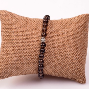 Dumanlı Kuvars Taşı Bileklik  ( 6 mm ) - 2