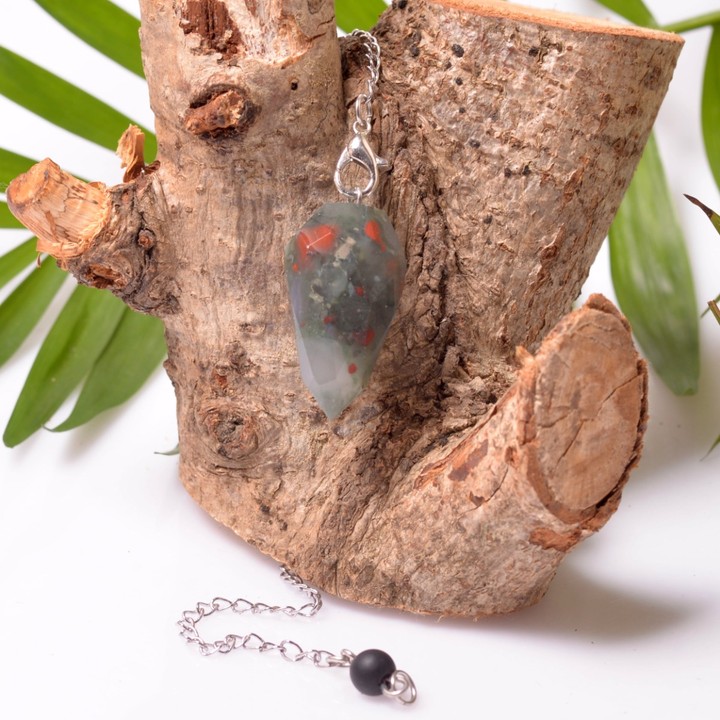 Faset Kesim Dragon Jasper Taşı Pandül - Sarkaç