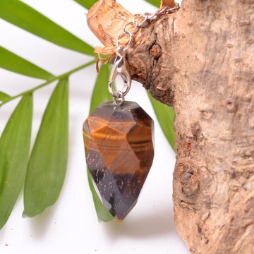 Faset Kesim Kaplan Gözü Taşı Pandül - Sarkaç - 2