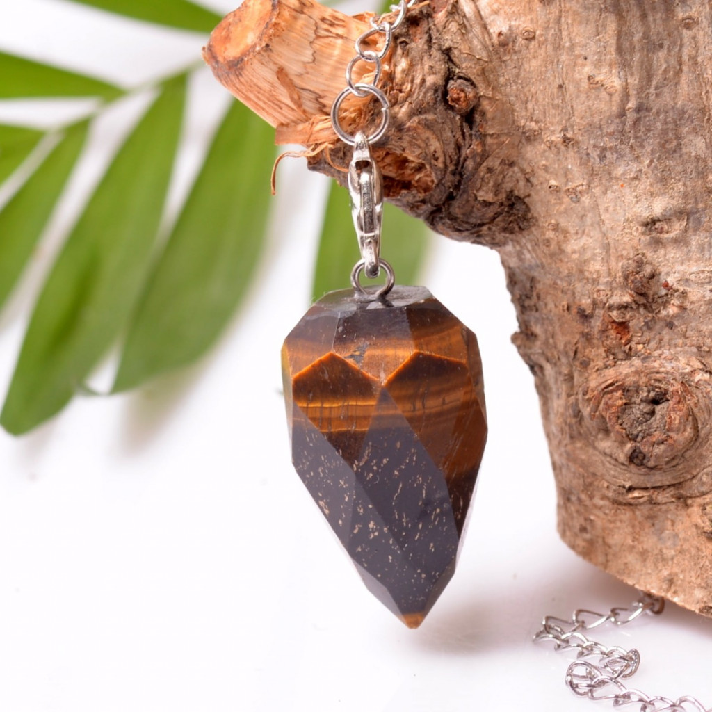 Faset Kesim Kaplan Gözü Taşı Pandül - Sarkaç