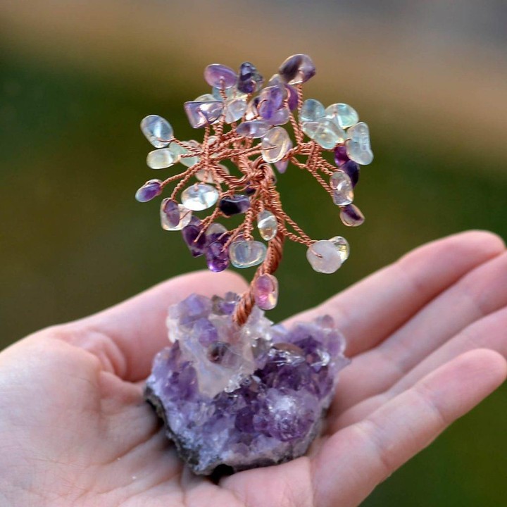 Florit Taşı Ağaç – Ametist Taşlı