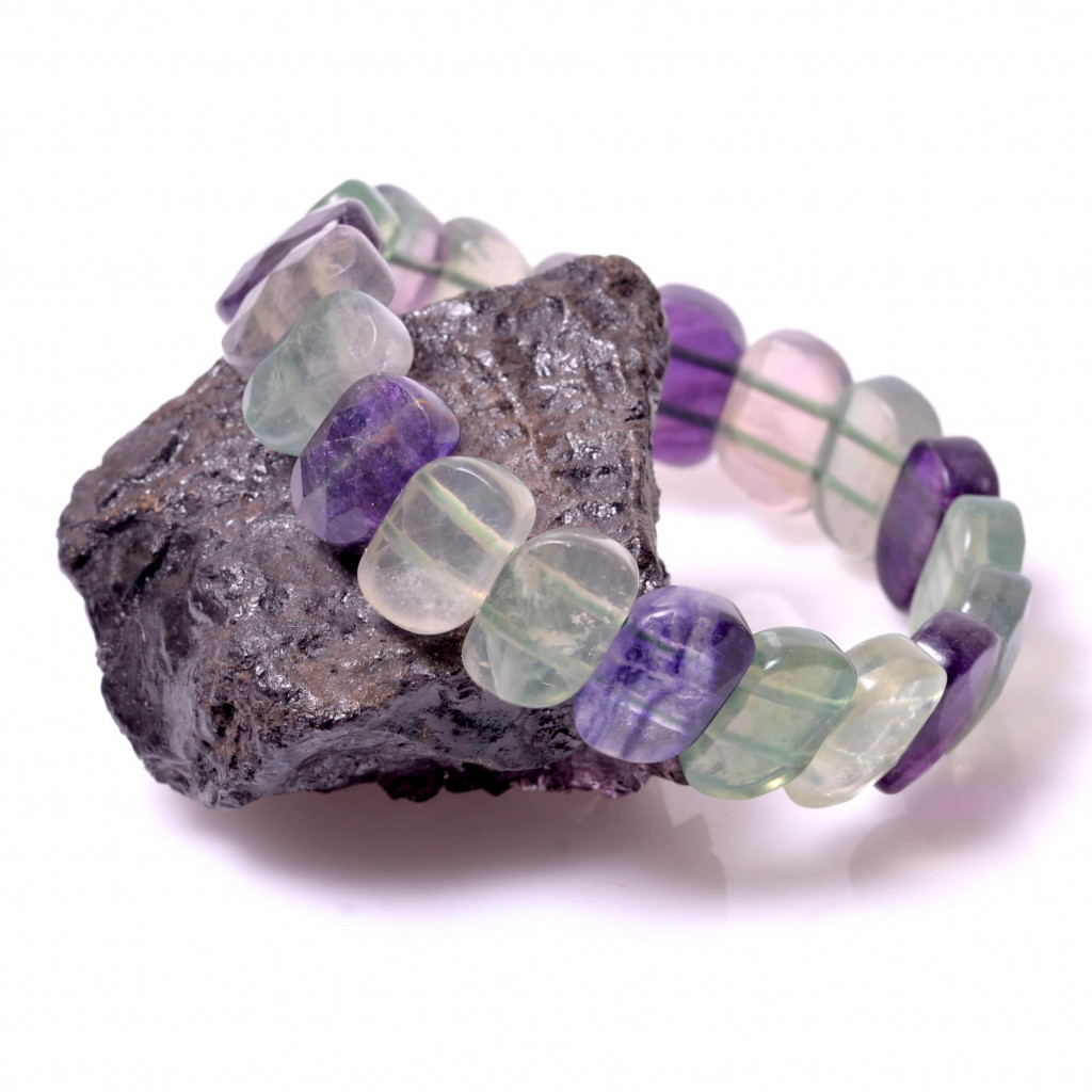 Florit Taşı Bileklik - Fasetli