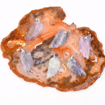 Florit Taşı Kolye - Kanat Şeklinde - 2