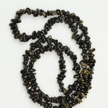 Golden Obsidyen Taşı Kırık Taş Dizi – 7 mm - 2