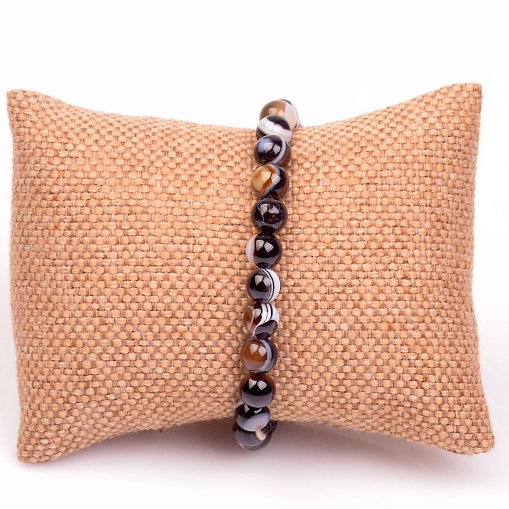 Göz Akik Taşı Bileklik - 8mm ( Süleyman Akik )