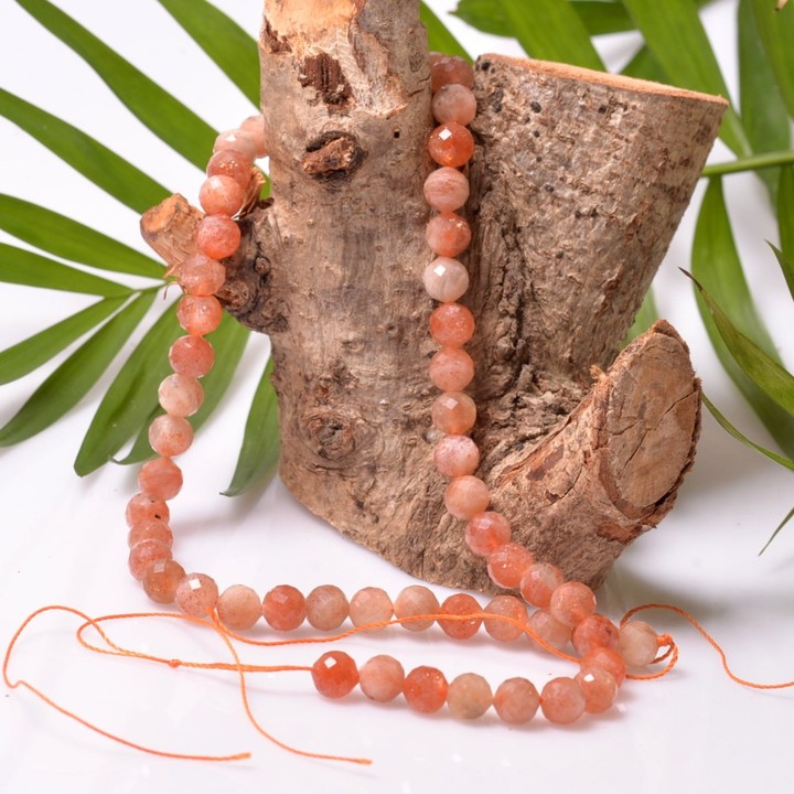 Güneş Taşı Dizi - 7 mm Faset Kesim