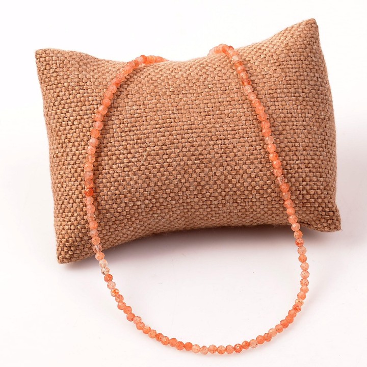 Güneş Taşı Gümüş Kolye - 3,2 mm