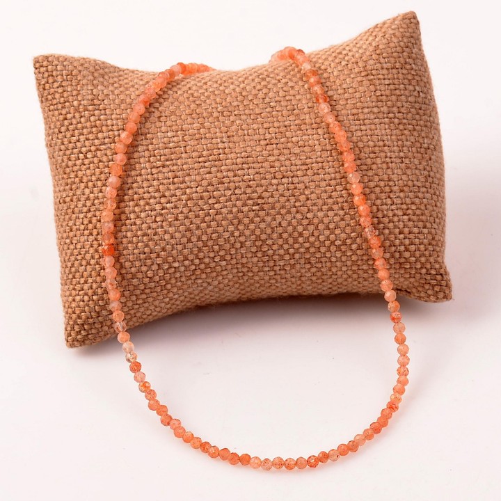 Güneş Taşı Gümüş Kolye - 3,2 mm