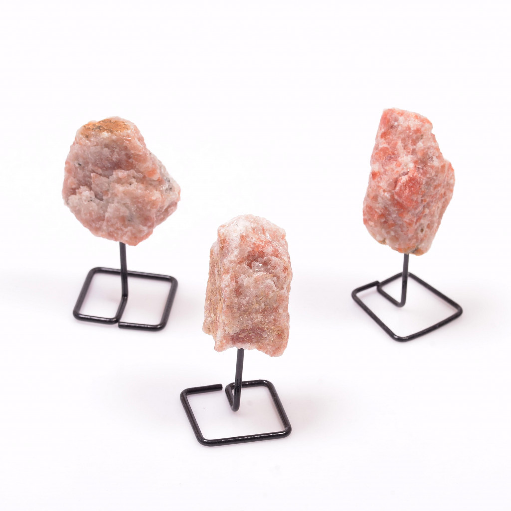 Güneş Taşı Ham Kütle - Metal Standlı