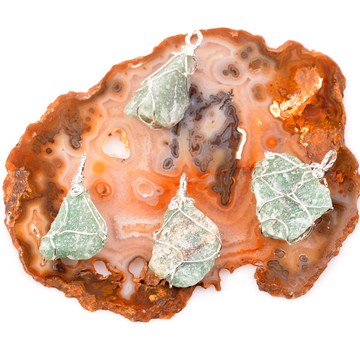 Ham Aventurin Taşı Kolye - Tel Sargılı - 2