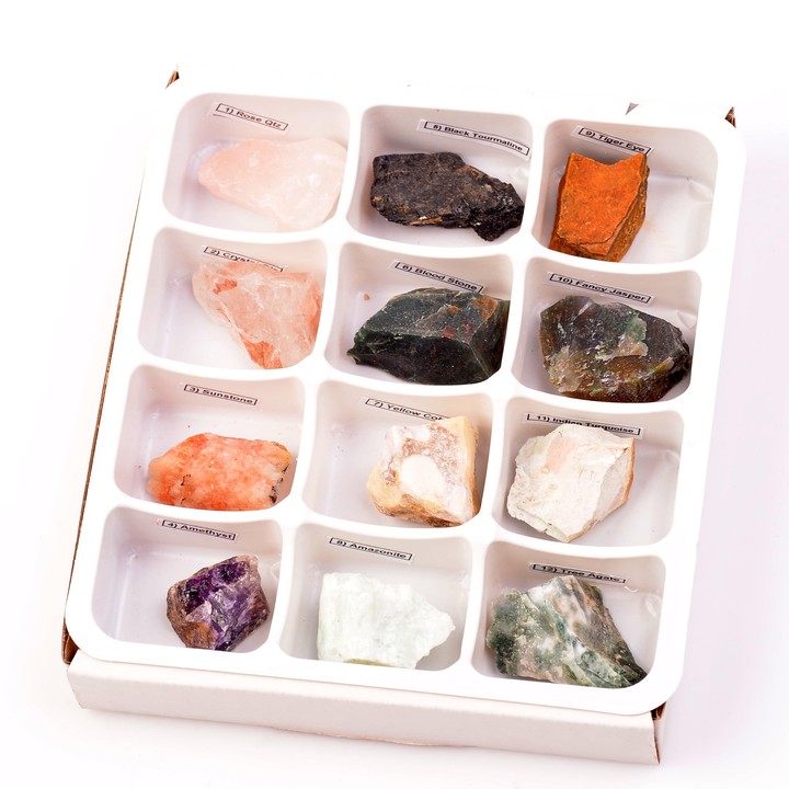 Ham Doğal Taş Seti - 12 Adet İşlenmemiş Taş