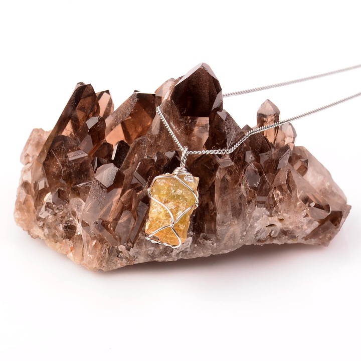 Ham Heliador Taşı Kolye - Altın Beril