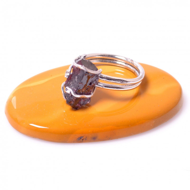 Ham Lal Taşı Yüzük - Ayarlamalı