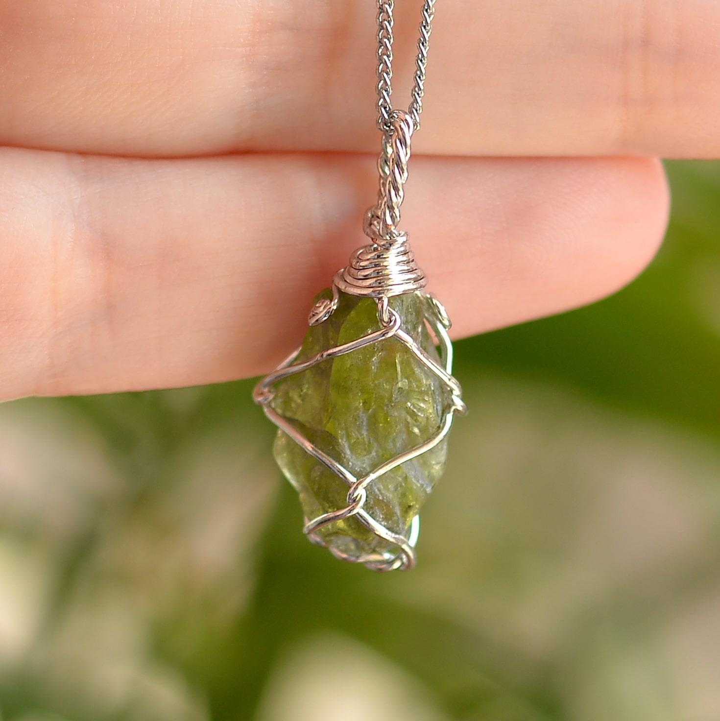 Ham Peridot Stone Necklace Zebercet Stone