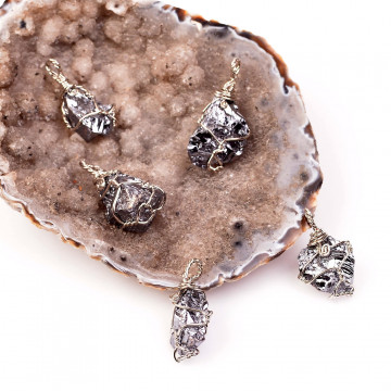 Ham Terahertz Taşı Kolye - Tel Sargılı Titreşim Taşı - 2