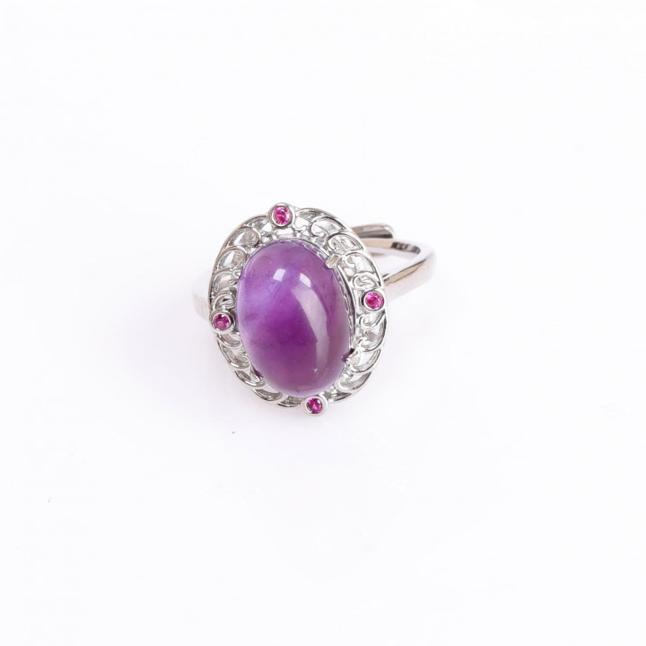 Hanedan Model Ametist Taşı Yüzük - 2