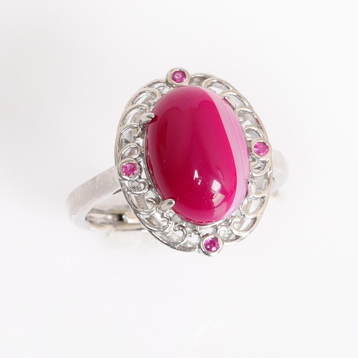 Hanedan Model Pembe Akik Taşı Yüzük - 1