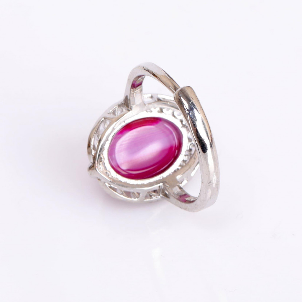 Hanedan Model Pembe Akik Taşı Yüzük