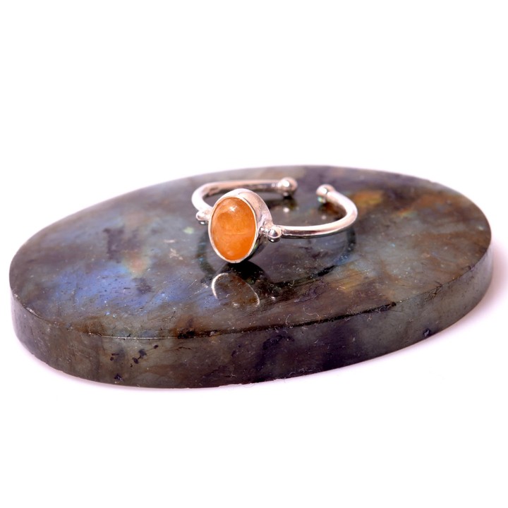 Heliador Taşı Gümüş Yüzük - Ayarlamalı - 1