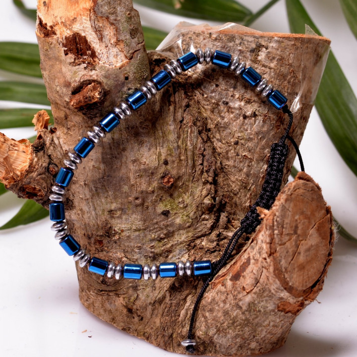 Hematit Taşı Bileklik - 4 mm Ayarlamalı - 1