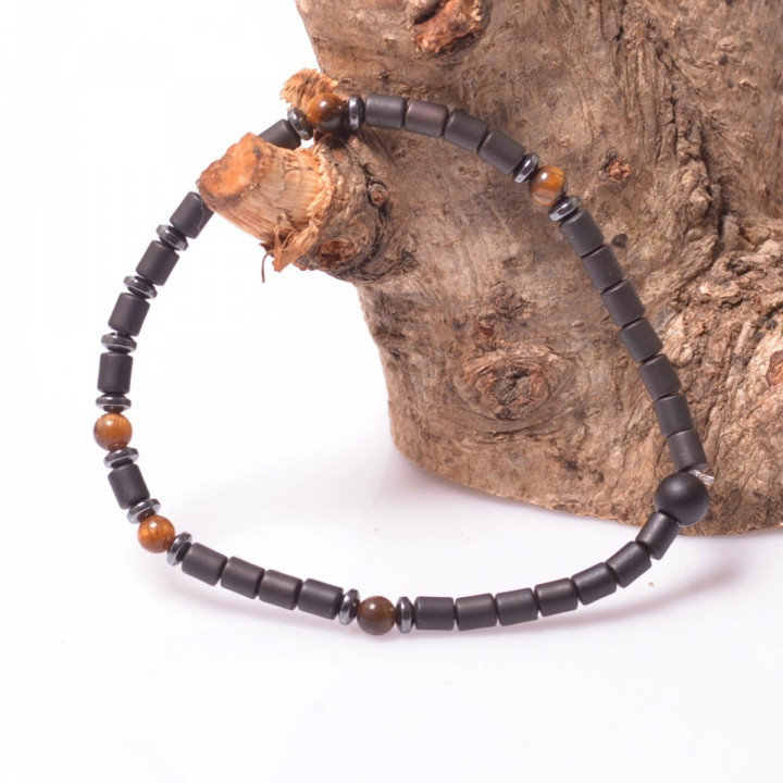 Hematit Taşı Bileklik - Kaplan Gözü Taşlı - 1