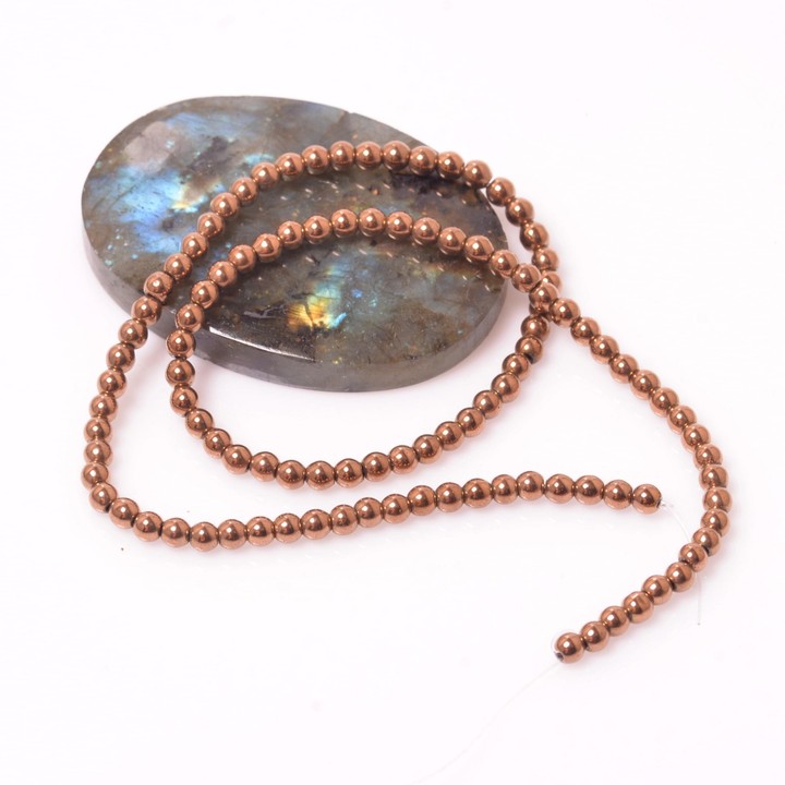 Hematit Taşı Dizi - 4 mm Rose Renkli - 1