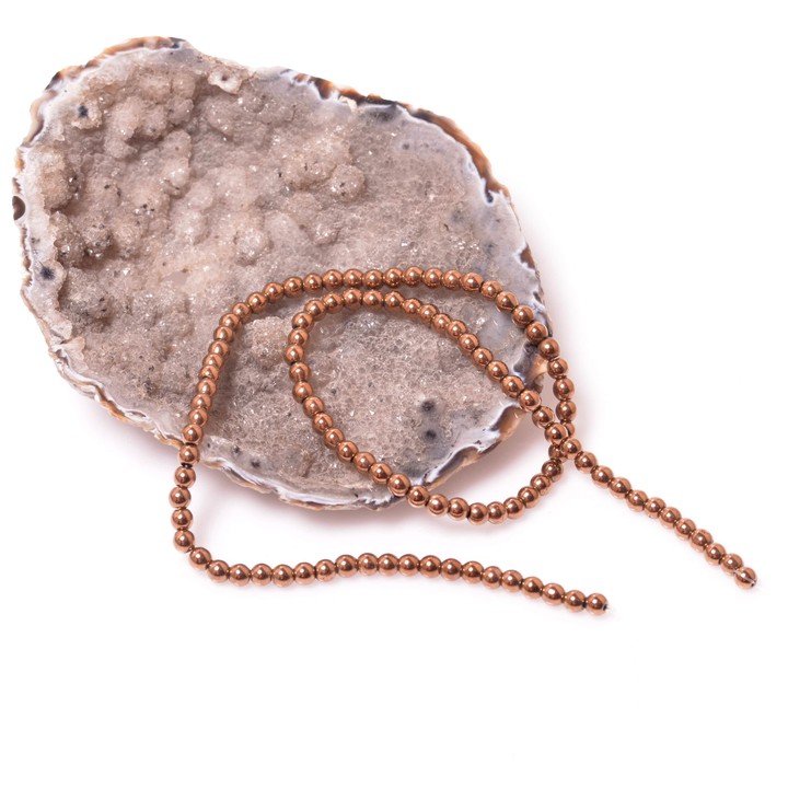 Hematit Taşı Dizi - 4 mm Rose Renkli - 2