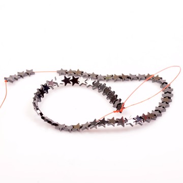 Hematit Taşı Yıldız Şeklinde Dizi - 8 mm - 2