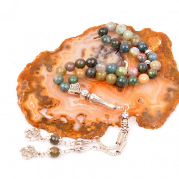 Hint Akik Taşı Tesbih ( 8 mm ) - Faset Kesim - 2