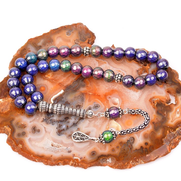 His Taşı Gümüş Tesbih (8 mm)