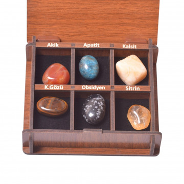 İkizler Burcu Taş Seti - Ahşap Kutulu - 2