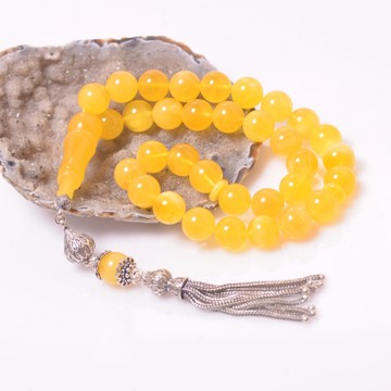 İri Boy Damla Kehribar Tesbih (12 mm) - Sertifikalı Ürün - 2