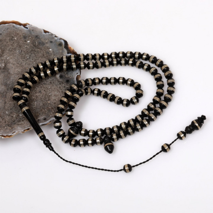 İşlemeli Kuka Dua Tesbihi - 6 mm - 1