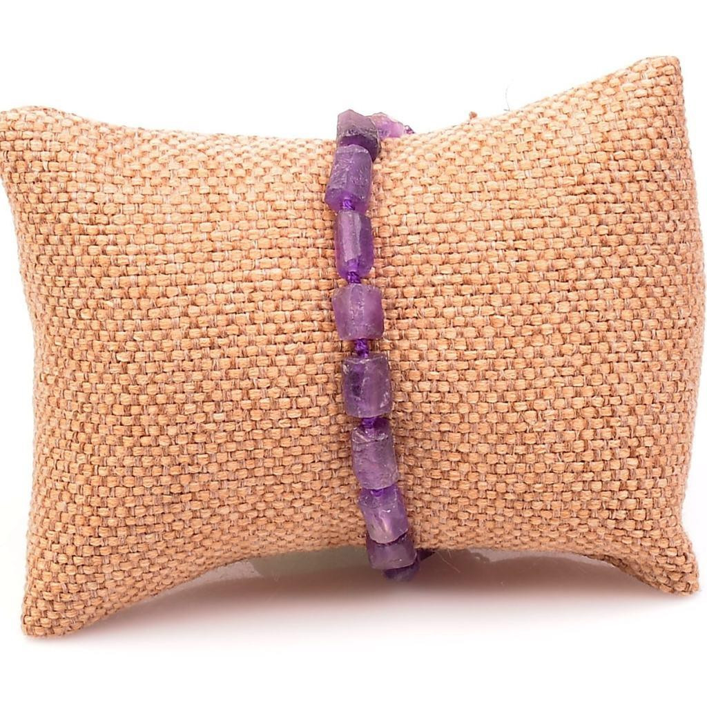 İşlenmemiş Ametist Taşı Bileklik