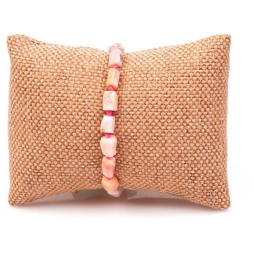 İşlenmemiş Pembe Opal Taşı Bileklik - 2