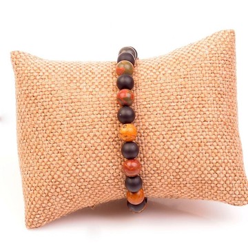 Jasper ve Obsidyen Taşı Bileklik - 8 mm - 2