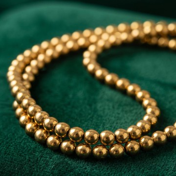 Kaplamalı Hematit Taşı Dizi – 3 mm - 1