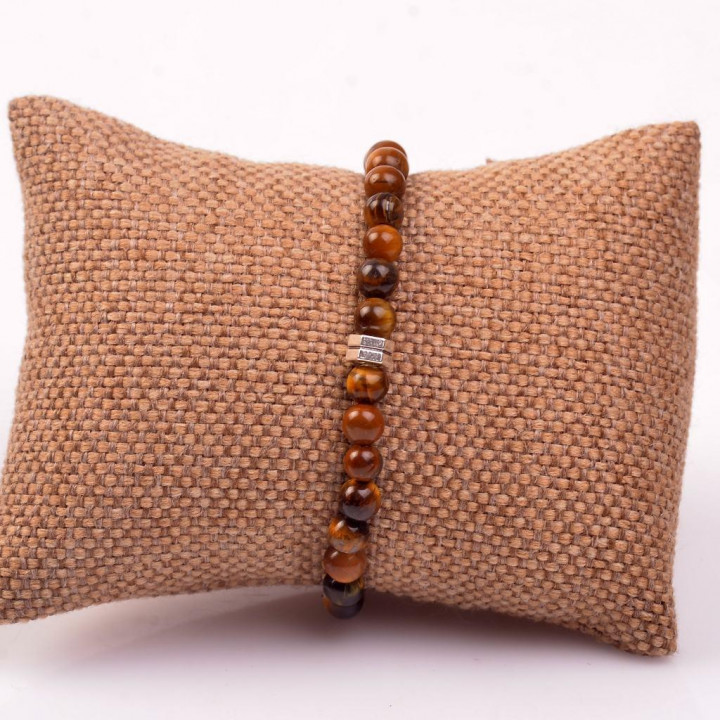 Kaplan Gözü Taşı Bileklik ( 6 mm ) - 2