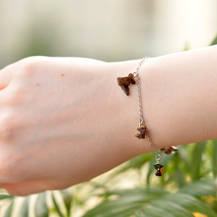 Kaplan Gözü Taşı Bileklik – Kararmaz Zincirli - 2