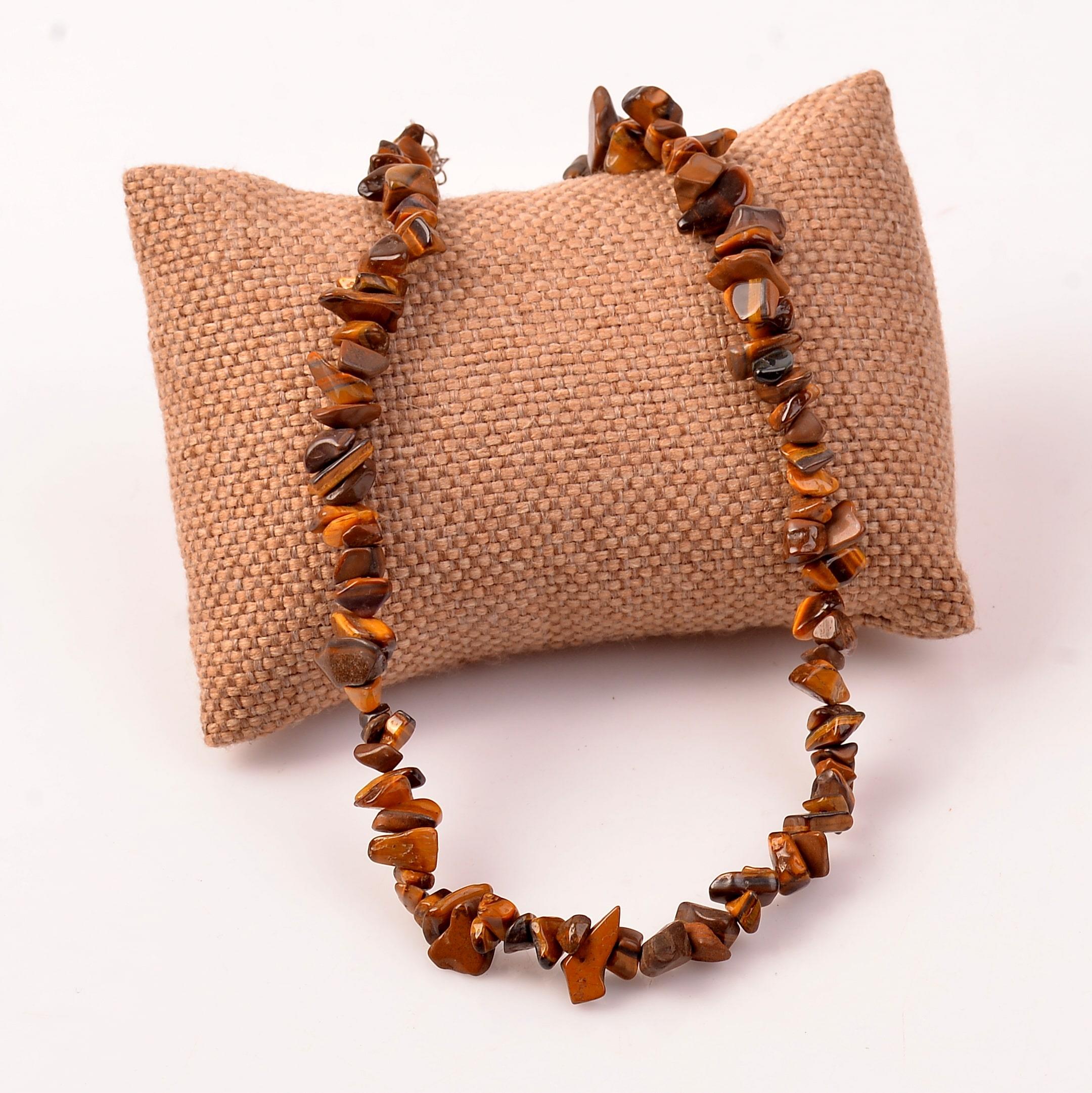 Tiger's Eye Stone Şekilsiz Necklace