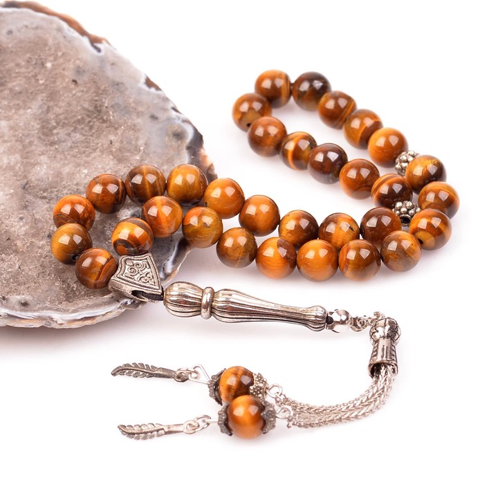 Kaplan Gözü Taşı Tesbih - 8 mm - 2