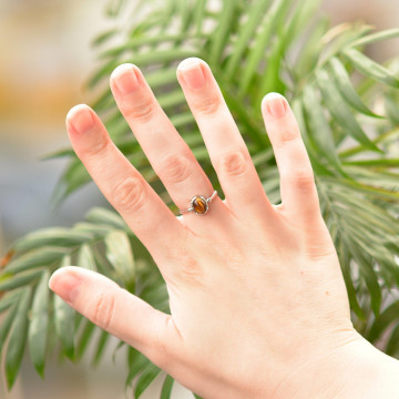 Kaplan Gözü Taşı Yüzük - Ayarlamalı - 2