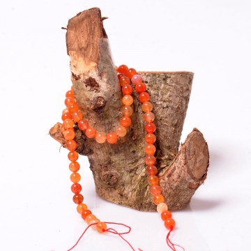 Karneol Akik Taşı Dizi - 8 mm  - Karnelyan Akik - 2